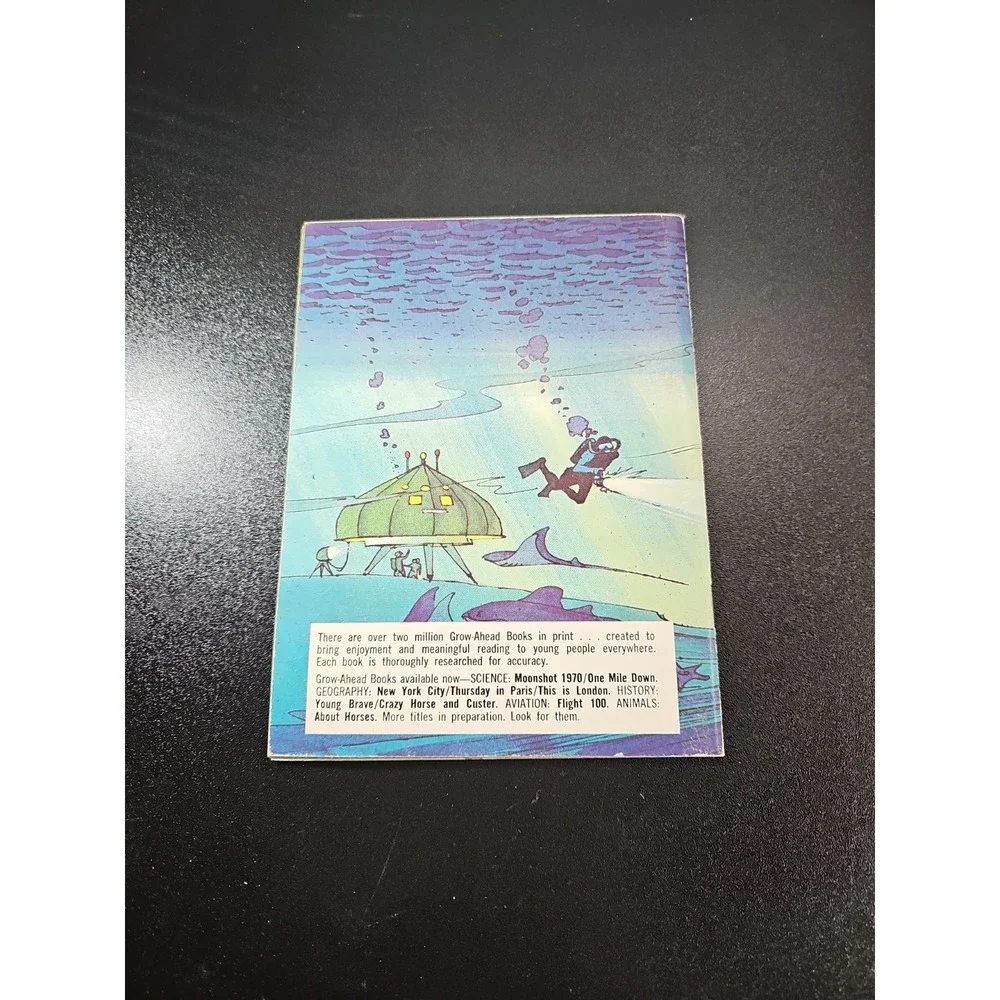 Vintage Picture Book - Grow Ahead Books One Mile Down 1969Oceanography‎ TWA